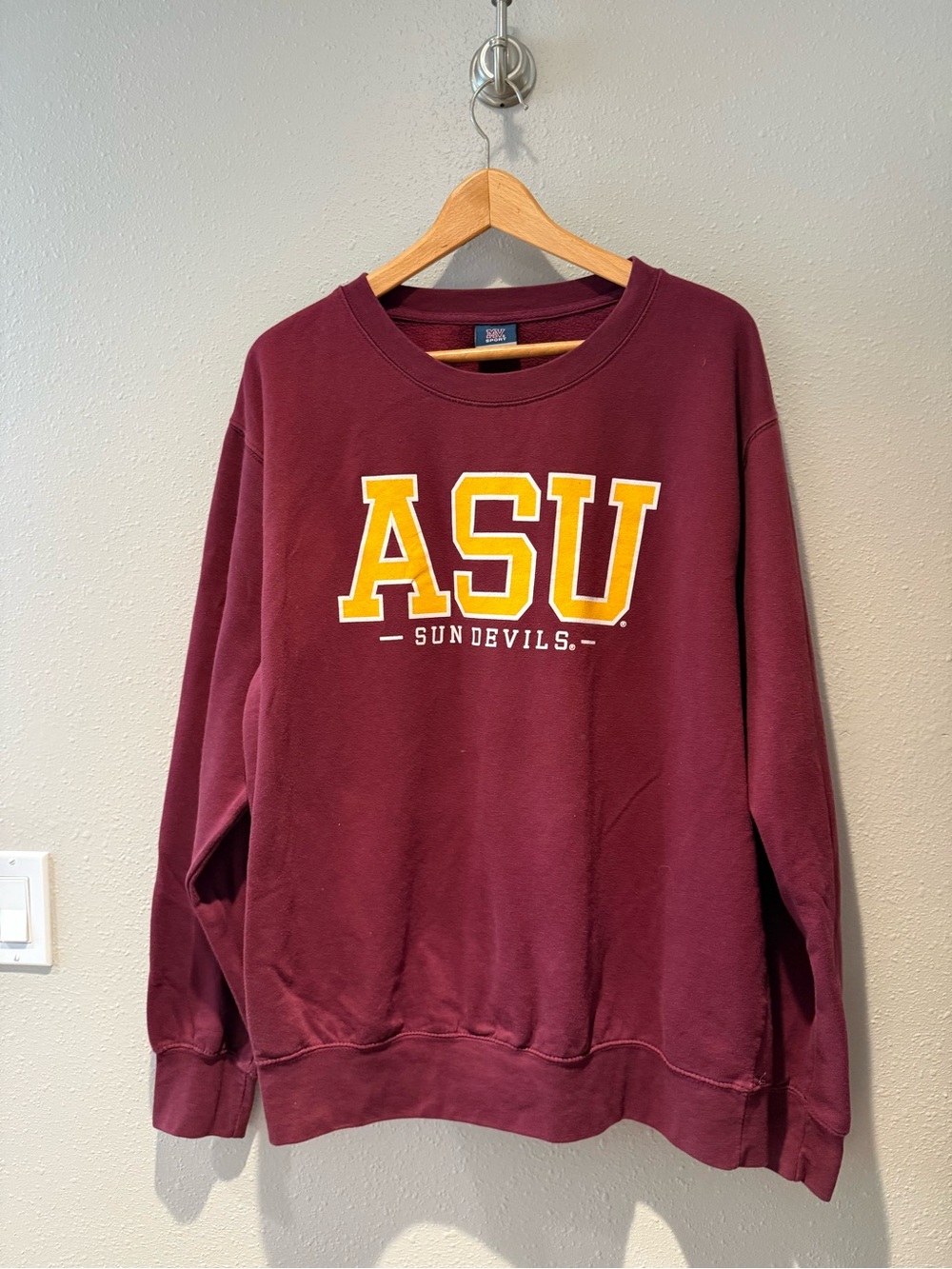 Arizona State University ASU Sun Devils Maroon Crewneck Sweatshirt Large